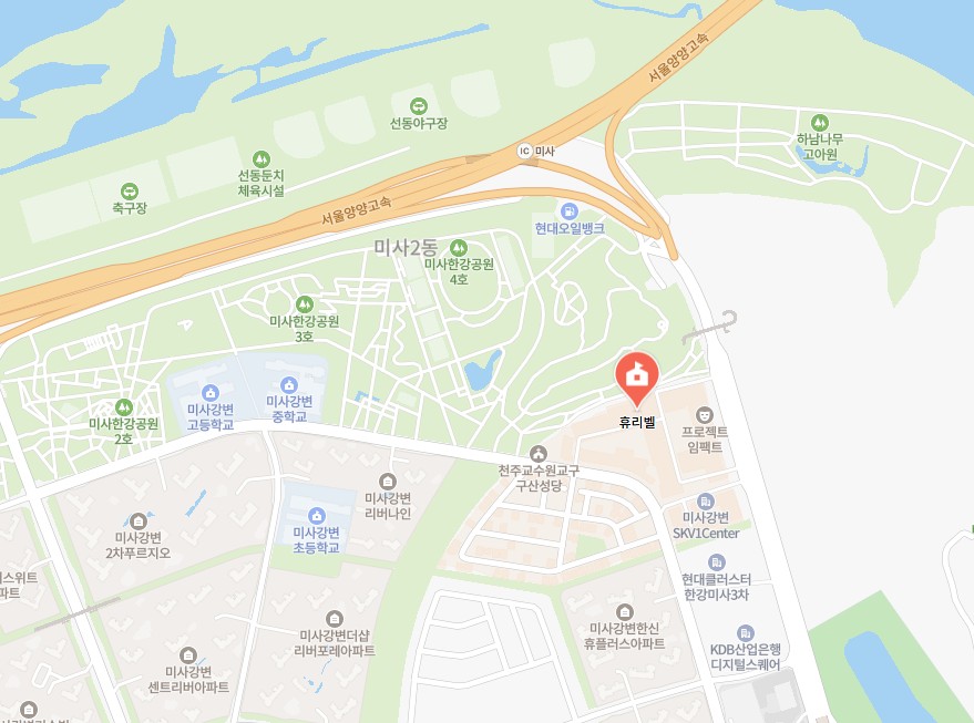 휴리벨 위치 안내 지도